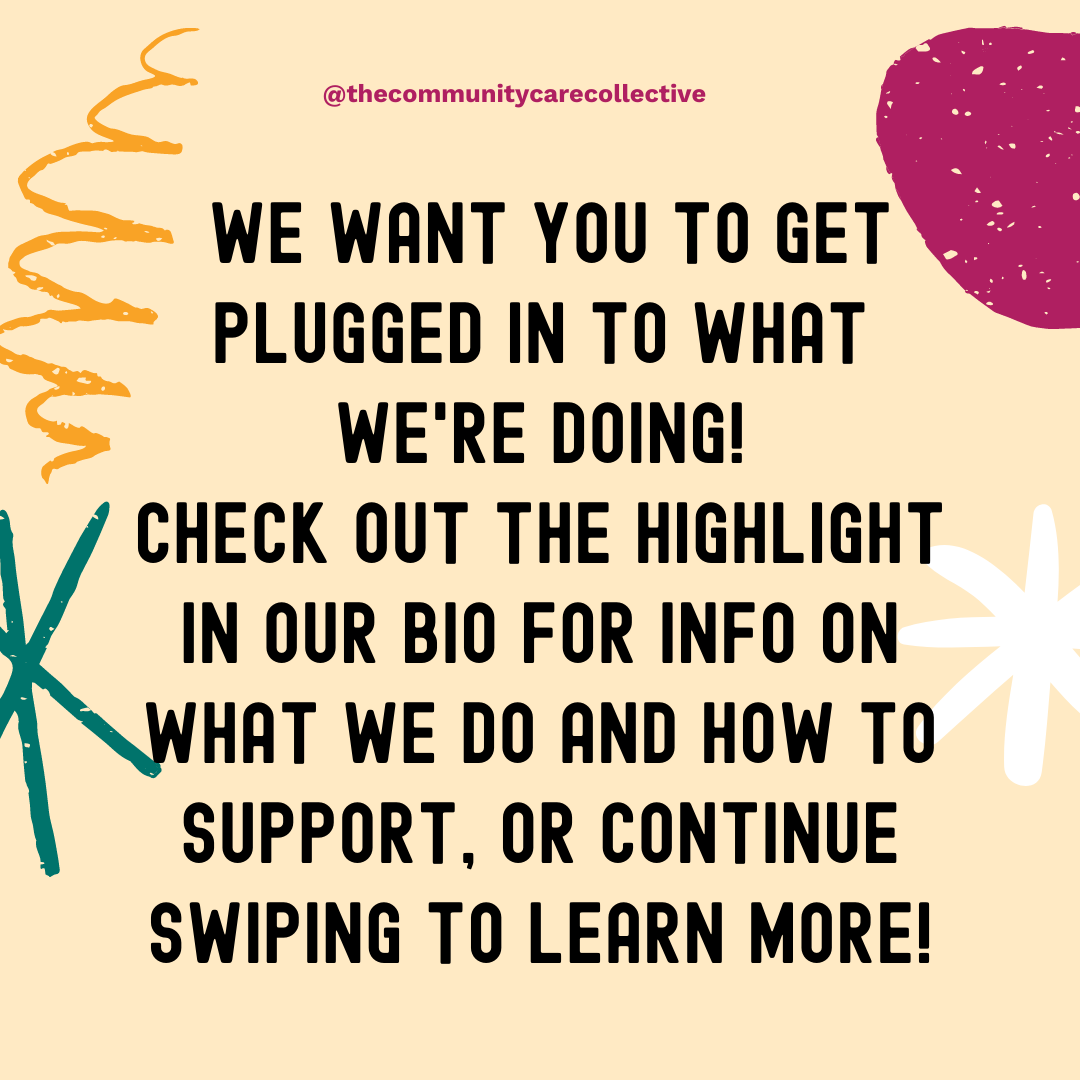 TheCommunityCa3's tweet photo. (2/3) We’re loving the recent influx of support. Now that you’re here, we want you to get plugged in to what TCCC is and does, and how you can support! Swipe through to learn more about how we started, where to donate, and the activities happening starting TOMORROW... https://t.co/NTQo3rDggL