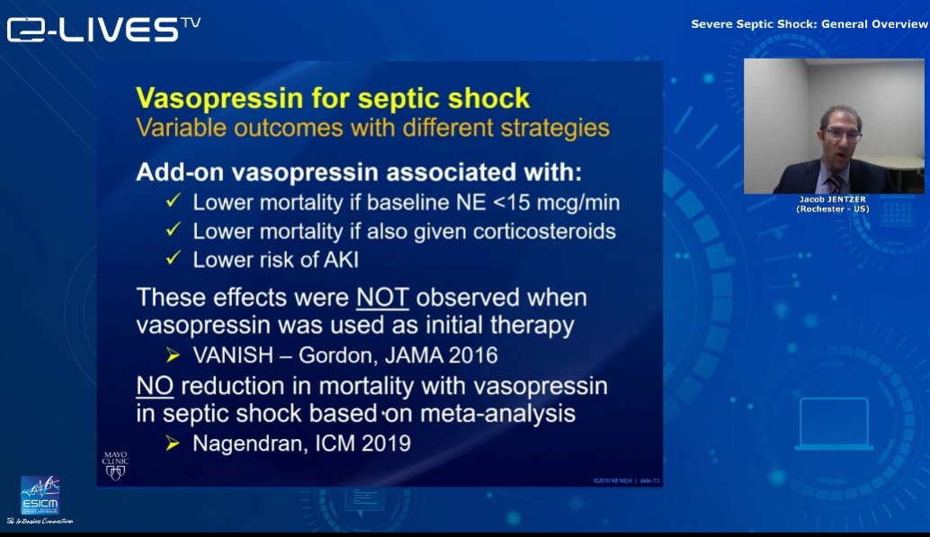 Onto Vasopressin - VASST/VANISH https://jamanetwork.com/journals/jama/fullarticle/2540403 @agordonICU