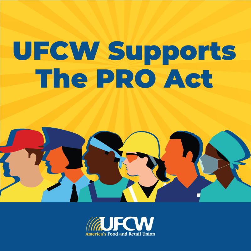 UFCW's tweet photo. The #PROAct would help to protect workers’ right to unionize, support good jobs, and make sure our economy works for all.
It's time for the Senate to pass the #PROAct and put power back in the hands of working families.
#1u #UnionStrong