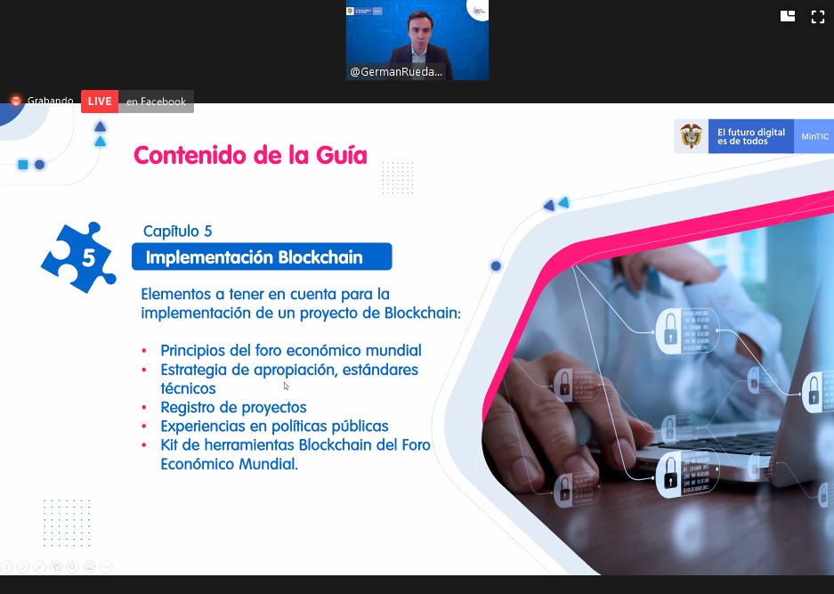 GermanRueda's tweet photo. La Guía de Referencia para la adopción e implementación de proyectos de tecnología #Blockchain, contiene 5 capítulos que recogen los antecedentes, funcionamiento, principios, casos de uso y principales elementos a tener en cuenta para la implementación.@DerechoTIC_UEC @UExternado https://t.co/bcfyA7O6Q1