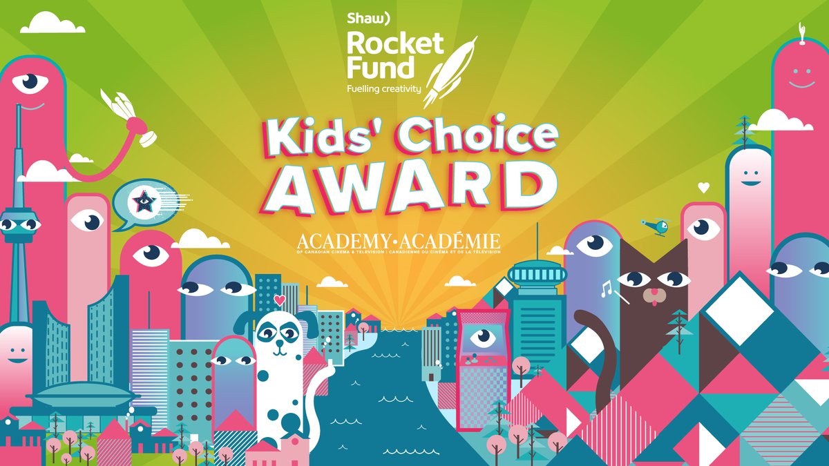RocketFund's tweet photo. 🎉 Introducing the Shaw Rocket Fund Kids' Choice Award, presented to the best Canadian kids' show - as chosen by kids! @TheCdnAcademy  

⭐️Top 10 announced on April 14
⭐️Vote! Then vote again!
⭐️Winner announced at #CdnScreenAwards on May 20!

👉 Details: https://t.co/f3w7OMz634 https://t.co/NICd4Lo9hL