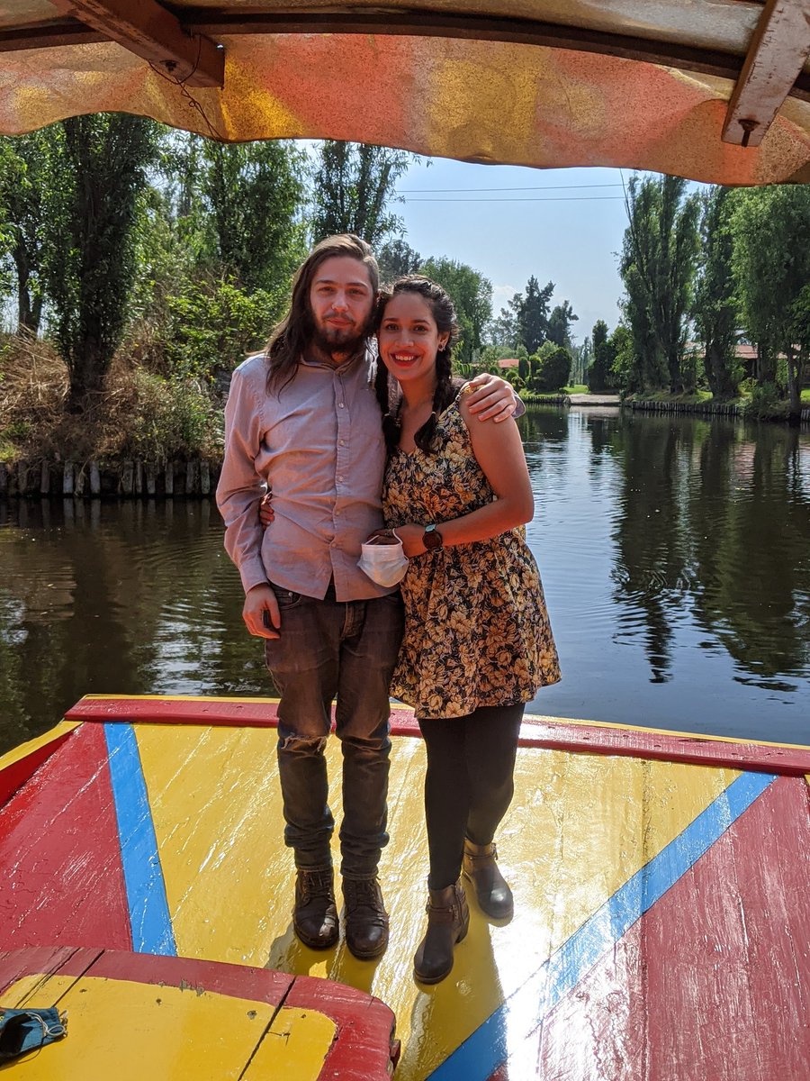 Yesterday my girlfriend's mother and sister arrived for a visit and we took a trajinera (like a raft) through the canals of Xochimilco and stopped at some very interesting islands. They have other trajineras that sell beer and snacks and will pull up to yours and serve you. 10/10