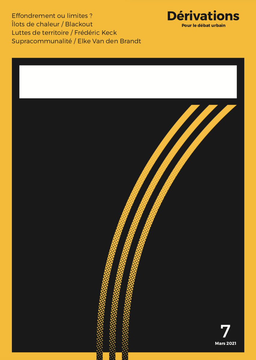 Dérivations 7 est imprimé et en route vers les bonnes librairies du royaume – bientôt vers chez vous ? 

304 pages, un dossier central («La ville au siècle des #limites»), des entretiens, des photos, des illus : on vous en dit plus bientôt.

Rdv ce 12 avril !