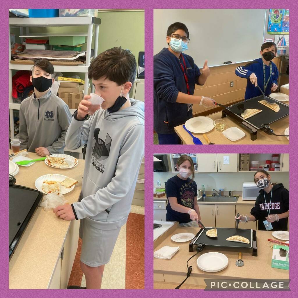 Plainedgefacs1's tweet photo. 6th grade FACS students learn to use an electric skillet while creating their own quesadilla creations. https://t.co/GusjRxL4lM https://t.co/2saPiFZPPo