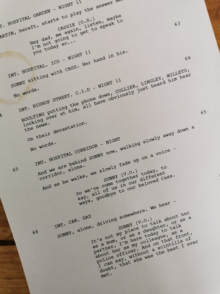 Okay budding screen writers #Unforgotten series 4 scripts are about to go up on my website chrislang.co.uk There are lots of other pitches, treatments &amp; scripts there too, all produced projects, so a good indicator of what works. Enjoy! (Or just have another blub at ep 6)
