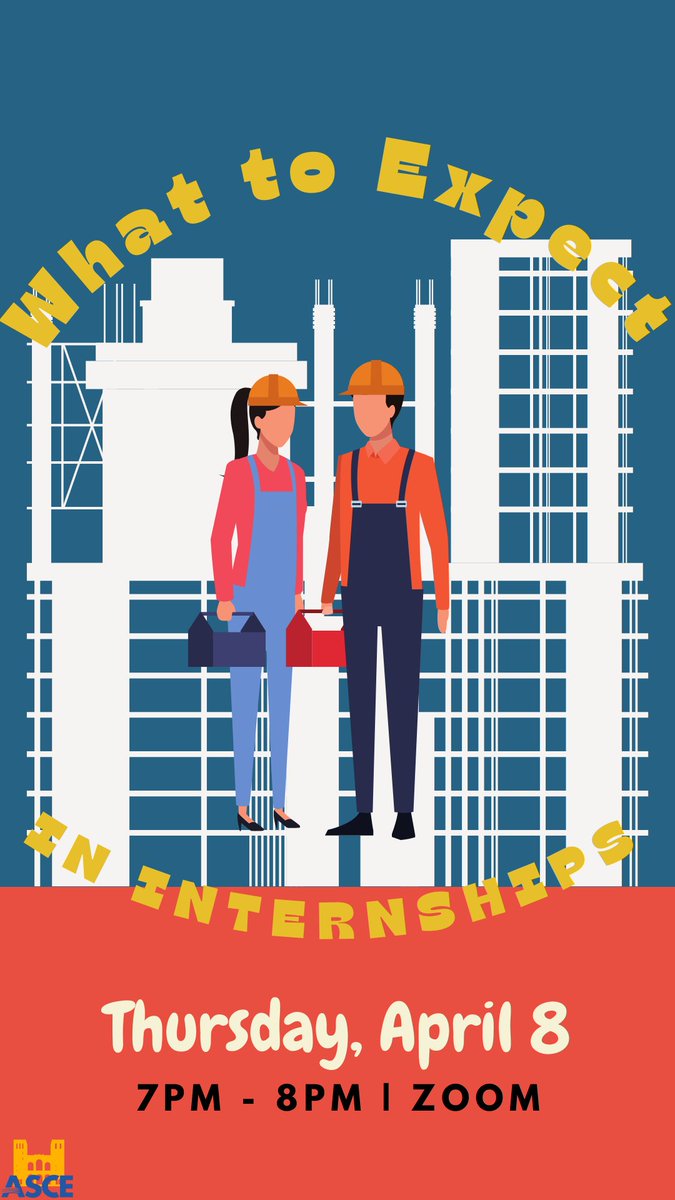 ASCE_BRUINS's tweet photo. TODAY:

What to Expect in your Internship - Construction Management | 7PM - 8PM | Zoom

https://t.co/iDjCffXPtH https://t.co/Ti94MbHsD9