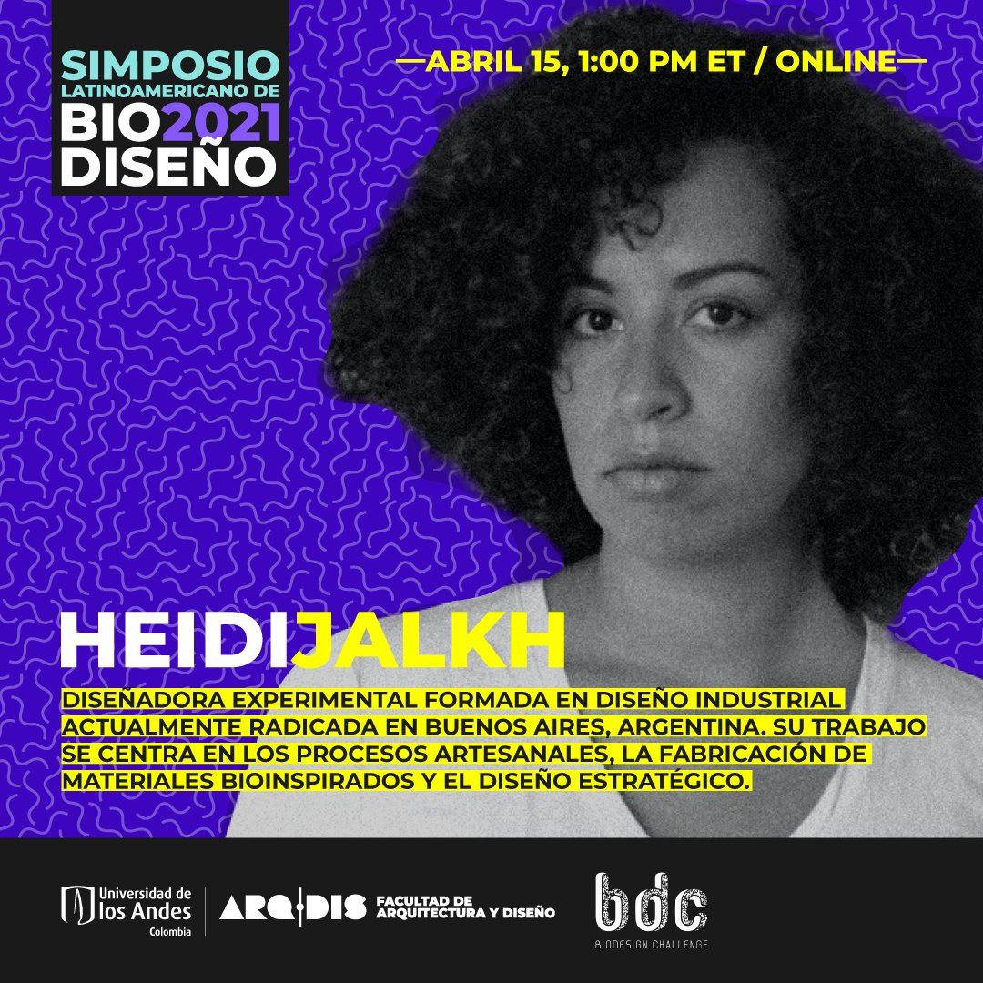ArqDisUA's tweet image. Presentamos a cuatro expertos que nos acompañarán el 15 de abril a la 1:00 p.m. ET en el Simposio Latinoamericano de Biodiseño 2021. Evento que busca fortalecer y crear nuevas conexiones en la comunidad de #Biodiseño en América Latina. ¡Regístrate en: cutt.ly/9xKUg7m!