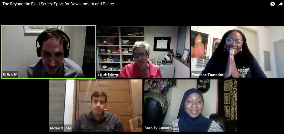 So much fun! So enjoyed @UConnSPM Beyond the Field conversation on Making the Case for SDP! Check out the recording: youtu.be/f0hXTjxJoqs @PCharityT @BatoulyCamara @richardloat @SportandPeaceUT @JournalSportDev @sportanddev @IDSDP
