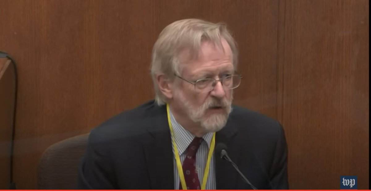 The state’s outside medical expert, Dr. Martin Tobin, a pulmonary and critical care medicine with 45 yrs of experience, testifies that his opinion is George Floyd died from a low level of oxygen that caused brain damage and caused an arrhythmia that made his heart stop.