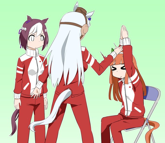 これはゴールドシップのチョップを白刃取りするサイレンススズカです。

#ウマ娘 