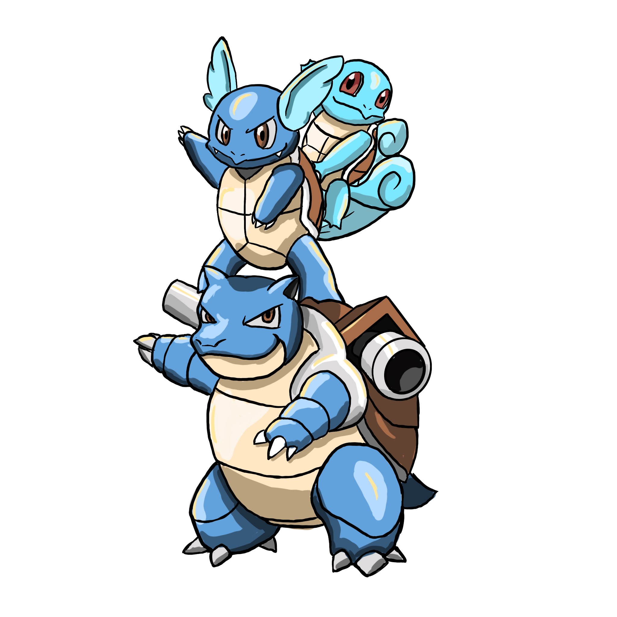 とねがかく ポケモン初代御三家を重ねて描いたよ ポケットモンスター Pokemon イラスト好きな人と繋がりたい ポケモン Illustration T Co Ohjzx6qb9t Twitter