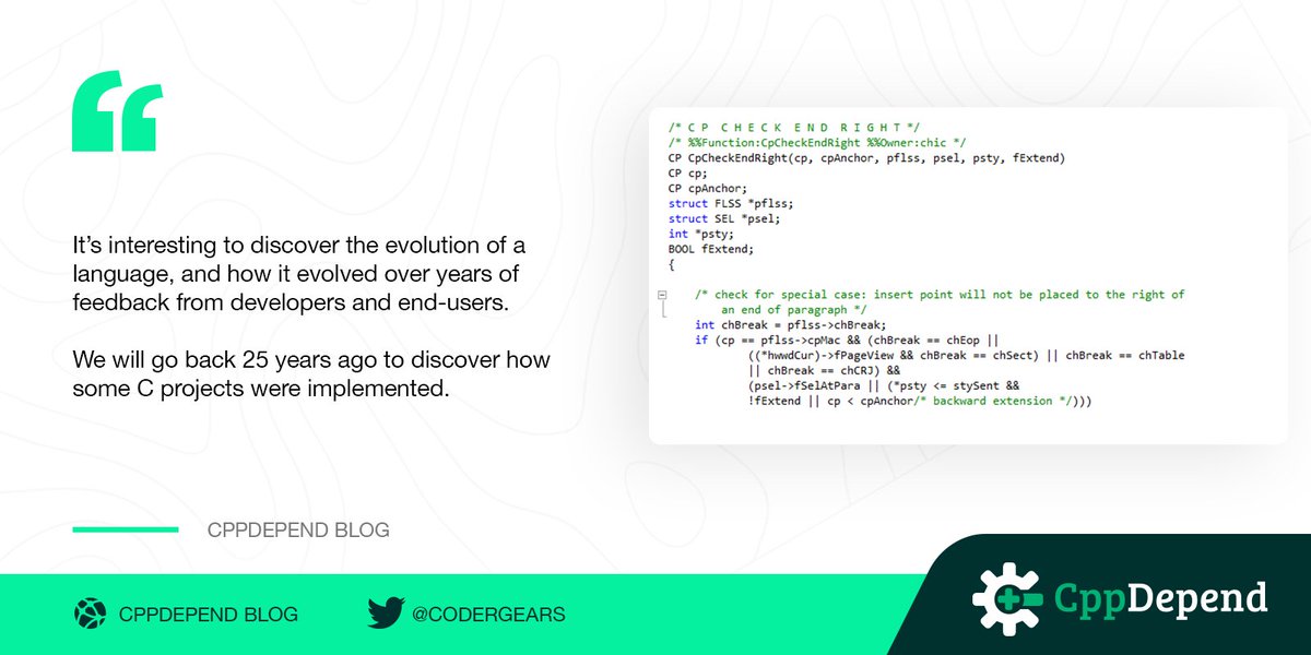 CoderGears's tweet image. Let's go back 25 years to discover how some C projects were implemented on: cppdepend.com/blog/?p=152