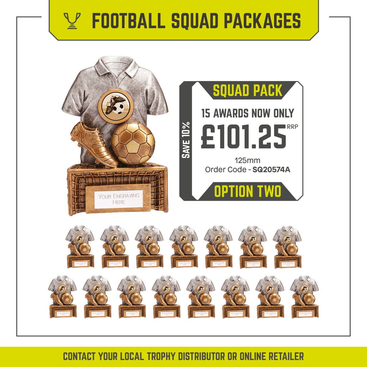 Football squad pack anyone? ⚽ 🙌

Visit your local trophy retailer or online store now.
trendsettingtrophies.co.uk #supportingourtrade #trophies #trophy #footballtrophies #footballtrophy #trophypresentation #grassrootsfootball #awards #footballawards #squad #fooballsquad⚽