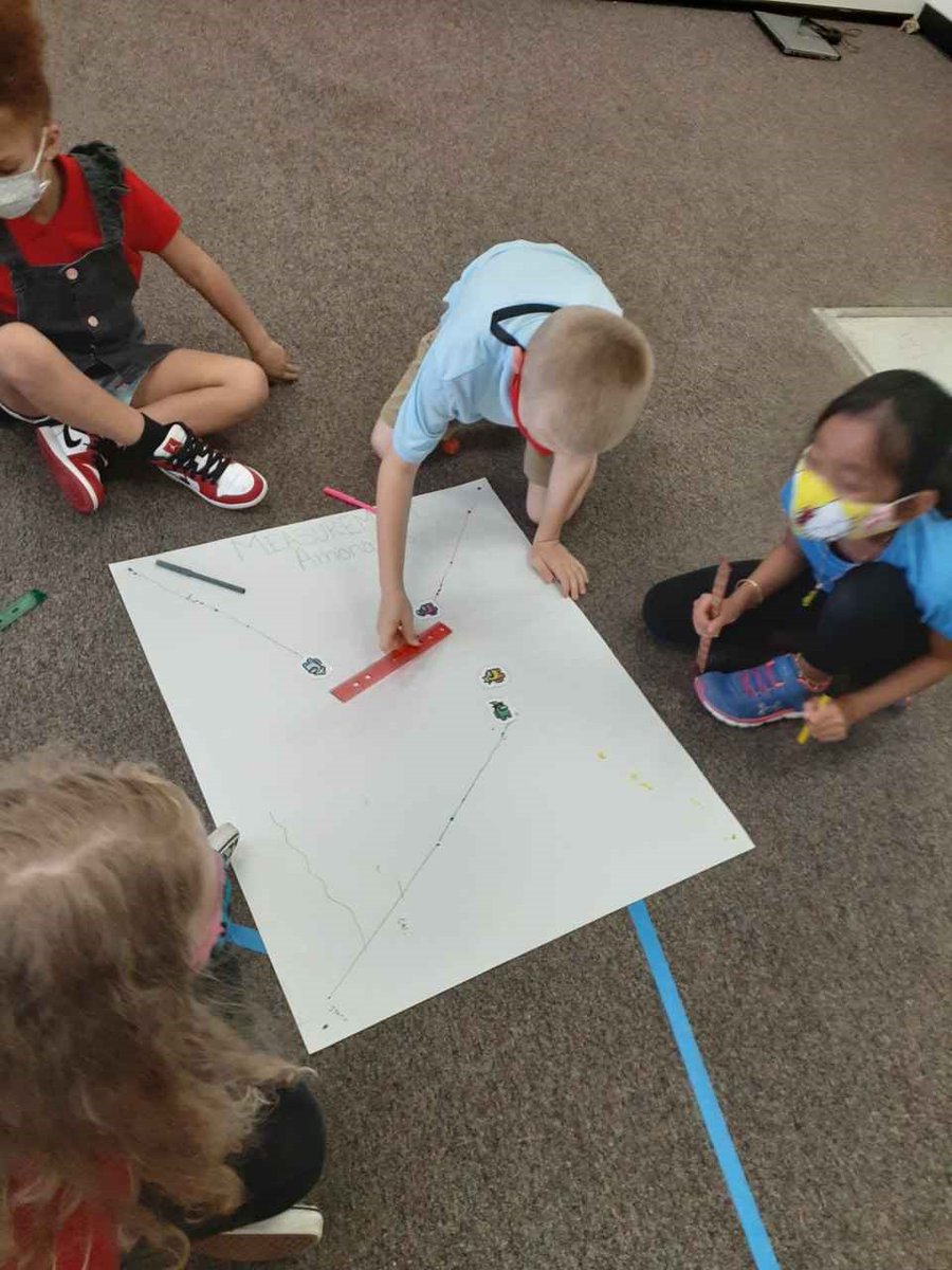 PCS_ElemMath's tweet image. We know students are loving @AmongUsGame, so we&apos;re so impressed with the way Ms. Brown used it to engage her class in this measurement game! #iteachmath