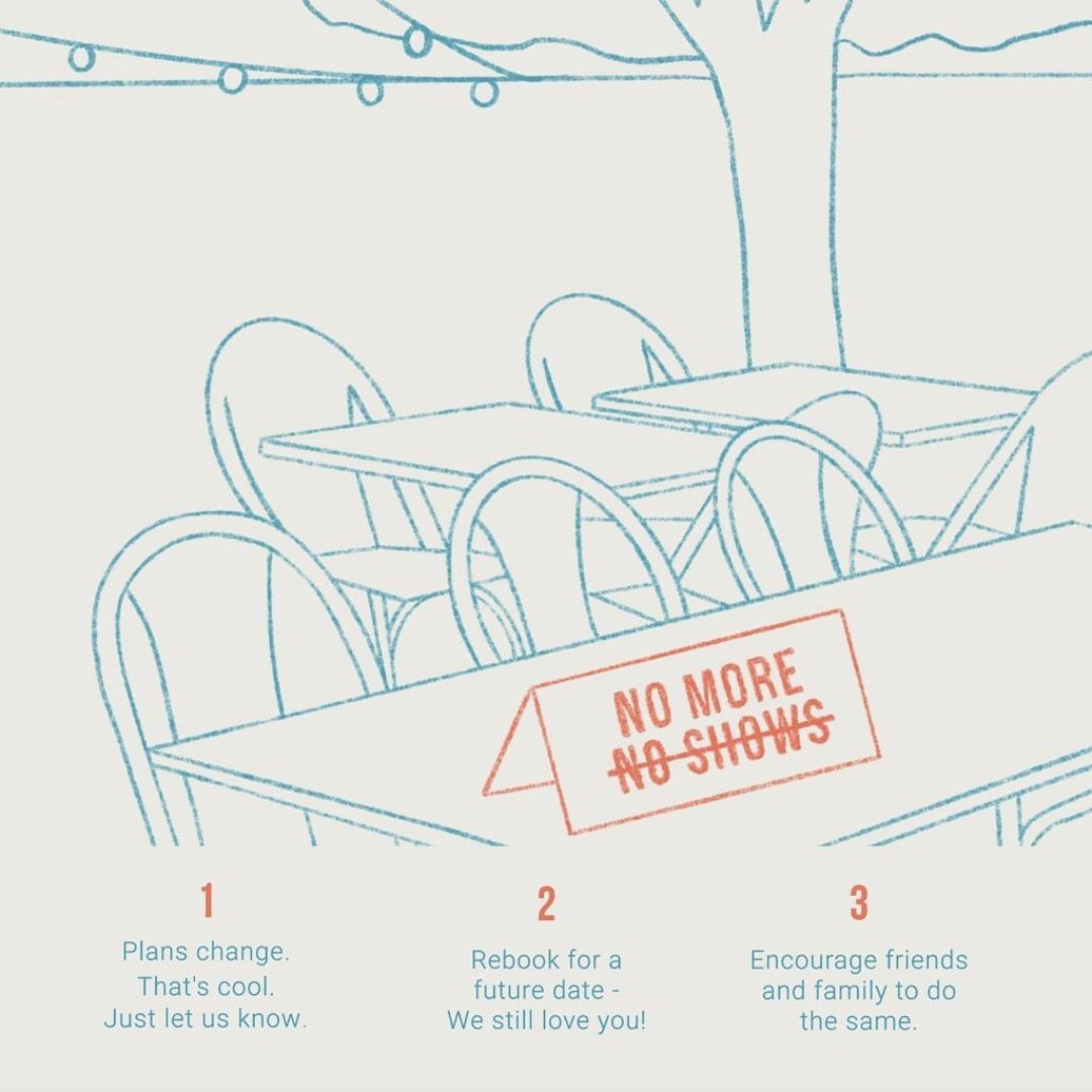 This matters. Now more than ever. Can't make a booking? Just cancel it, up front. #nomorenoshows