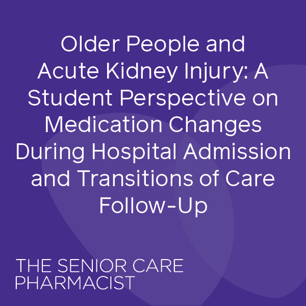 #TwitteRx Check out this fantastic student perspective by @AleciaZika on transitions of care services 🏥 for AKI in 👴👵 #TwitteRx #SenioRx #geriatrics Available to 📖 on ascp.com/journal