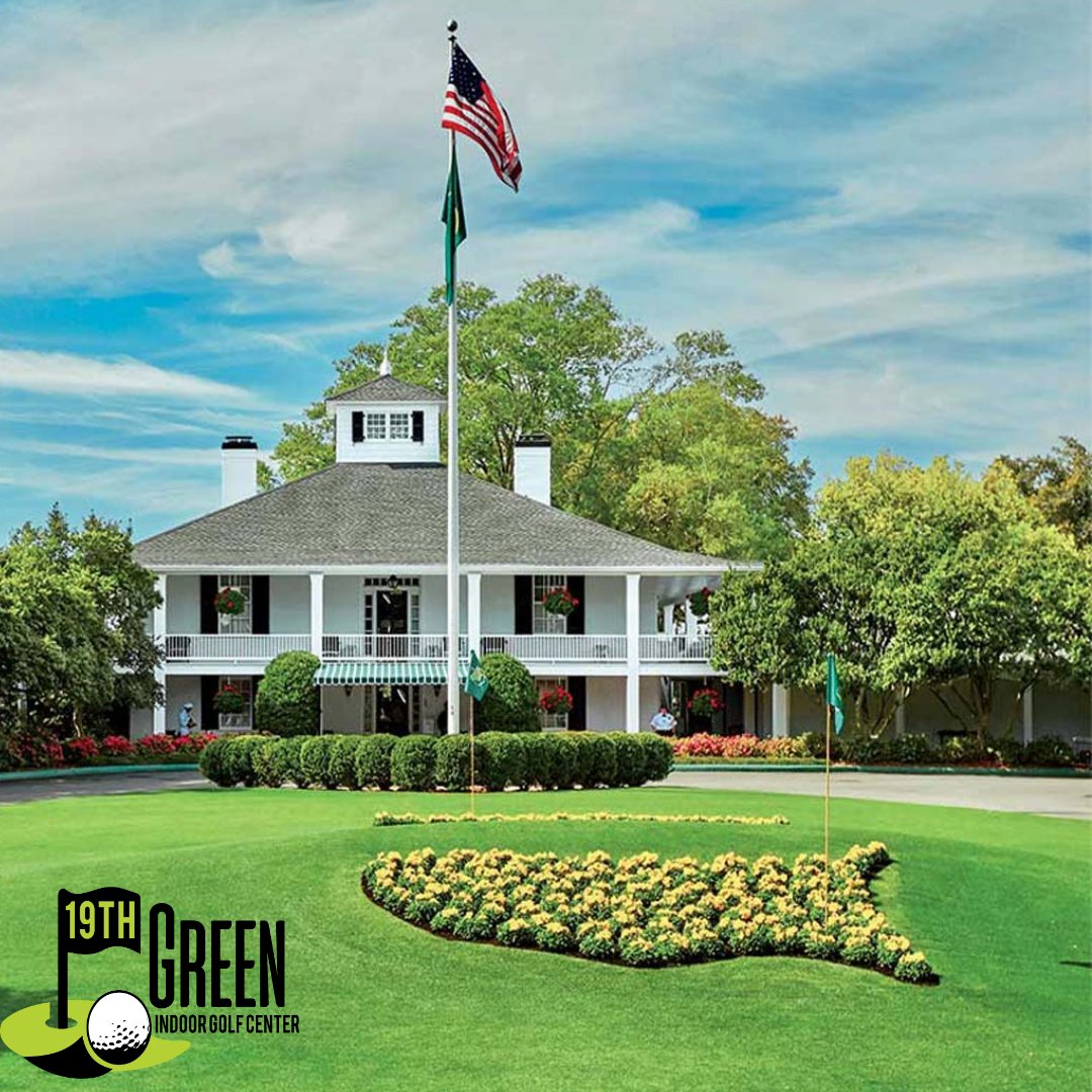 19thGreenGolf's tweet photo. Let the #Masters begin!! What is one of your favorite moments from #TheMasters? ⛳ #The19thGreen #TheUltimateIndoorGolfExperience #Golf #Golfing #IndoorGolfing #FloSC #Masters https://t.co/QpNm76R8y5