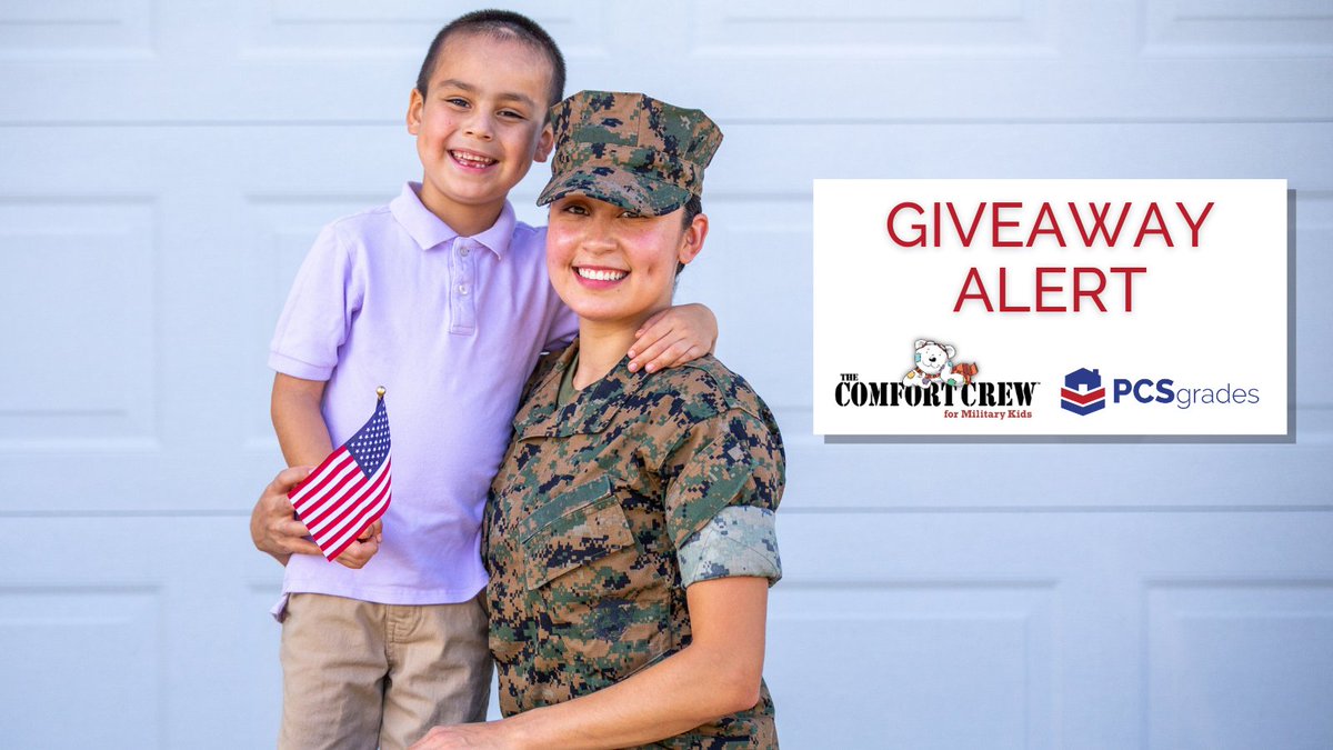 PCSgrades's tweet photo. 1/3 children with a deployed parent is at "high-risk" for psychological issues. Thankfully, our friends at @TheComfortCrew are trying to combat this statistic with their Comfort Kits for military kids and donated 2 to us to give away! Head to our FB for details. #deploymentsucks https://t.co/oAAW0dFTCo