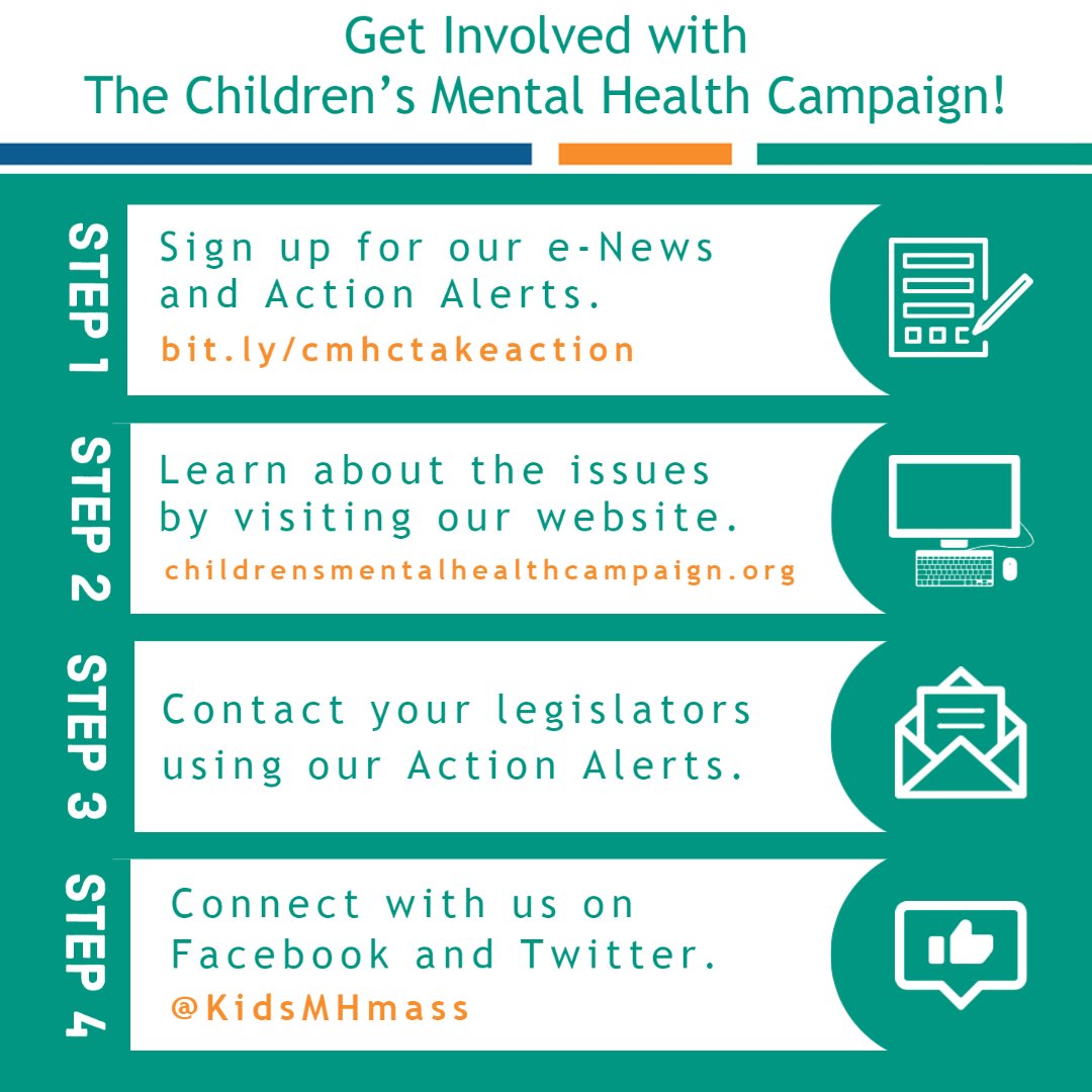 kidsMHmass's tweet image. With the legislative and budget sessions underway, there's a lot to do to fully advocate for children's behavioral health, and we can't do it alone! Get started here: bit.ly/cmhctakeaction #TheTimeisNow