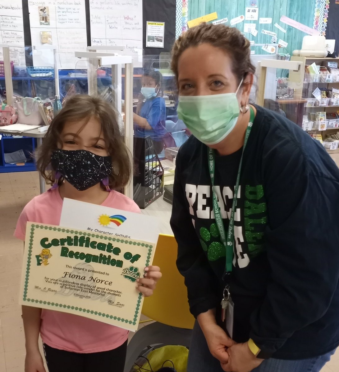 Congratulations to this character award winner! We are so proud of how she SHINES with good character!