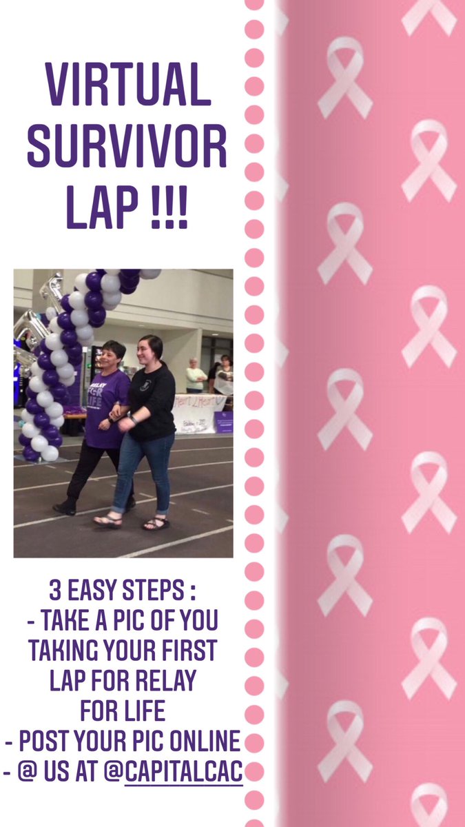 CapitalCAC's tweet photo. Make sure to post for our Virtual Survivor Lap and tag us! Also head over to our Instagram or Facebook and check out our story for this years Virtual Luminaria Ceremony! https://t.co/VmBpW4UHxb