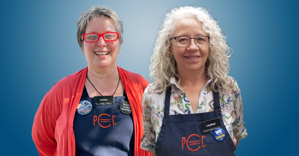 THREAD: Last night  @PCC's board hosted a board candidate forum. Not allowed: Donna & Laurae, the workers nominated by thousands of PCC members, and endorsed by  @UFCW21  @UniteHereLocal8  @FaithActionWA  @seiu775  @PrideatWork  https://pccvoterguide.org/ 