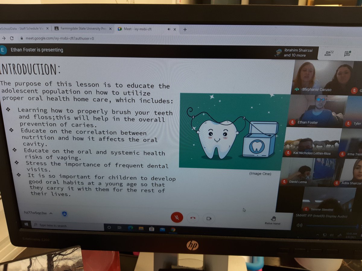 MarchionnaRalph's tweet photo. Great Oral Health Presentaion in my health classes today given by @FarmingdaleSC dental students. Really good info and a job well done by the four presenters. @PrincipalRMMS @NBabAthletics https://t.co/7MXS8um4sr