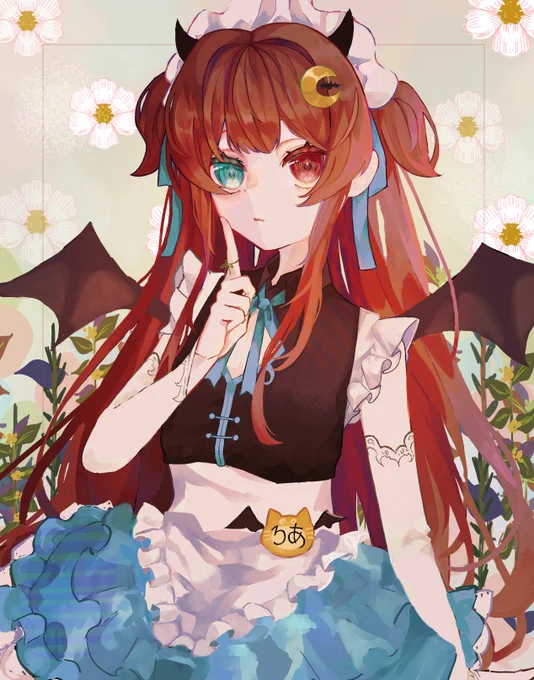 #にじさんじ五十音順に描いたら童田明治の時には画力上がってる説   
97人目 夢月ロアさん
#ロアート 