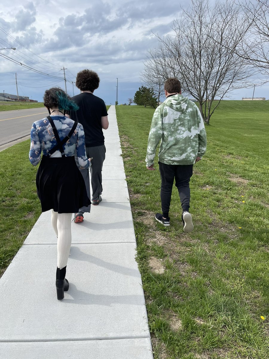 Field trip with video announcements crew. “Moving on up” series starting next week highlighting the main campus building.  Hoping our Freshman feel more prepared to walk in those doors next year. #WEareLakota @EAST_HAWKS @LakotaDistrict #greatkids @WeVideo