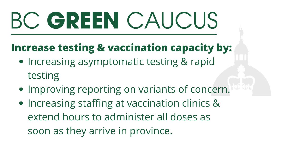 The  @bcgreencaucus is calling on government to urgently adopt the following measures. 6/6  #bcpoli  #COVID19BC  #bced  #COVID19
