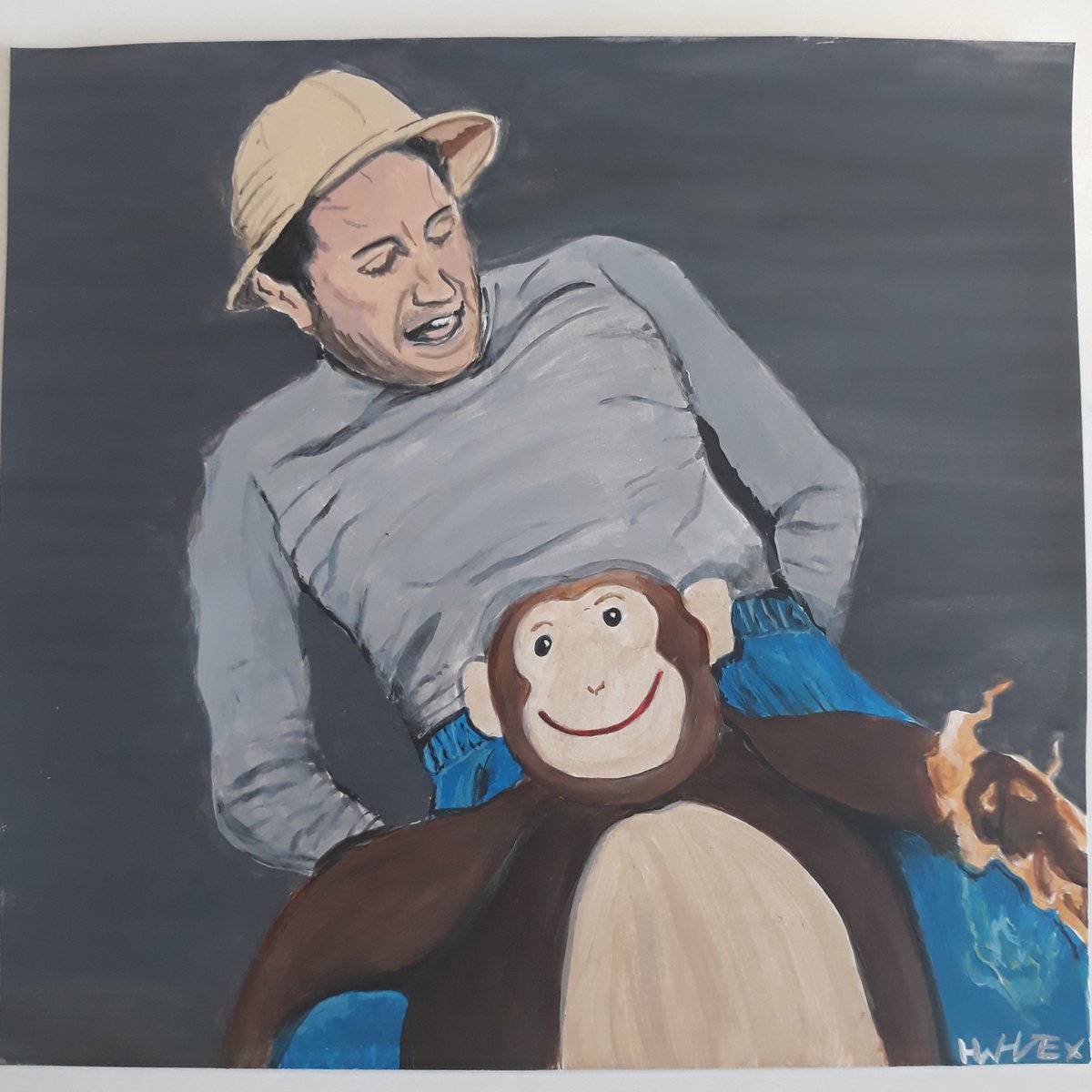 AcasterChip's tweet image. Finally finished my Meet The Richardsons painting of @RonJichardson in anticipation of season 2 😌 @UKTVPlay @LucyABeaumont