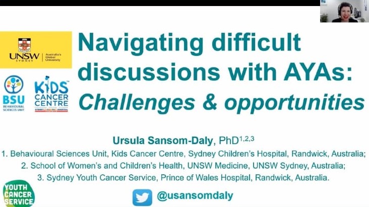 Vivian Burgers (@burgersvivian) on Twitter photo What do you need as healthcare provider to provide an open environment to talk about palliative care with adolescents and young adults #cancer patients? Thank you <a href="/usansomdaly/">Ursula Sansom-Daly, PhD</a> for your great talk about navigating difficult disccusions with #AYA.
<a href="/ayaprogram/">AYA Program at PMH</a> #Caringforthefuture What do you need as healthcare provider to provide an open environment to talk about palliative care with adolescents and young adults #cancer patients? Thank you <a href="/usansomdaly/">Ursula Sansom-Daly, PhD</a> for your great talk about navigating difficult disccusions with #AYA.
<a href="/ayaprogram/">AYA Program at PMH</a> #Caringforthefuture