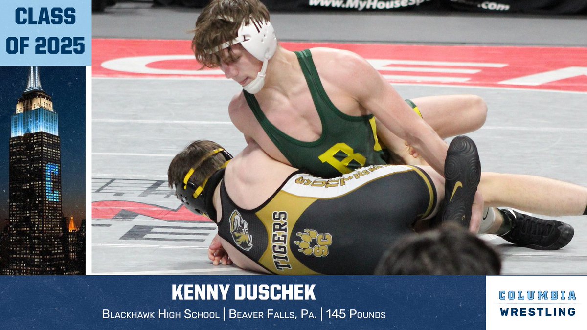 Class of 2️⃣0️⃣2️⃣5️⃣.

𝘒𝘌𝘕𝘕𝘠 𝘋𝘜𝘚𝘊𝘏𝘌𝘒 💪💪

🎓 <a href="/CC_Columbia/">Columbia College</a>
📍 Beaver Falls, Pa.
🤼‍♂️ 1️⃣4️⃣5️⃣

#Team119 | #RoarLionRoar