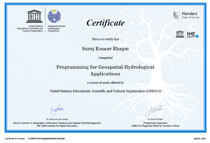 surajenv's tweet photo. I'm honored to add my skills with #Geospatial #hydrological and #environmental applications in #python3:
#OSGeo_GDAL #ReprojectingGISdata #ConvertGISformat #MapAlgebra #DigitalElevationModel #SpatialDynamicModelling #PyQGIS
open course until 30 April 2021.
https://t.co/5K1iQUrkG6 https://t.co/VGxPqMCDHh