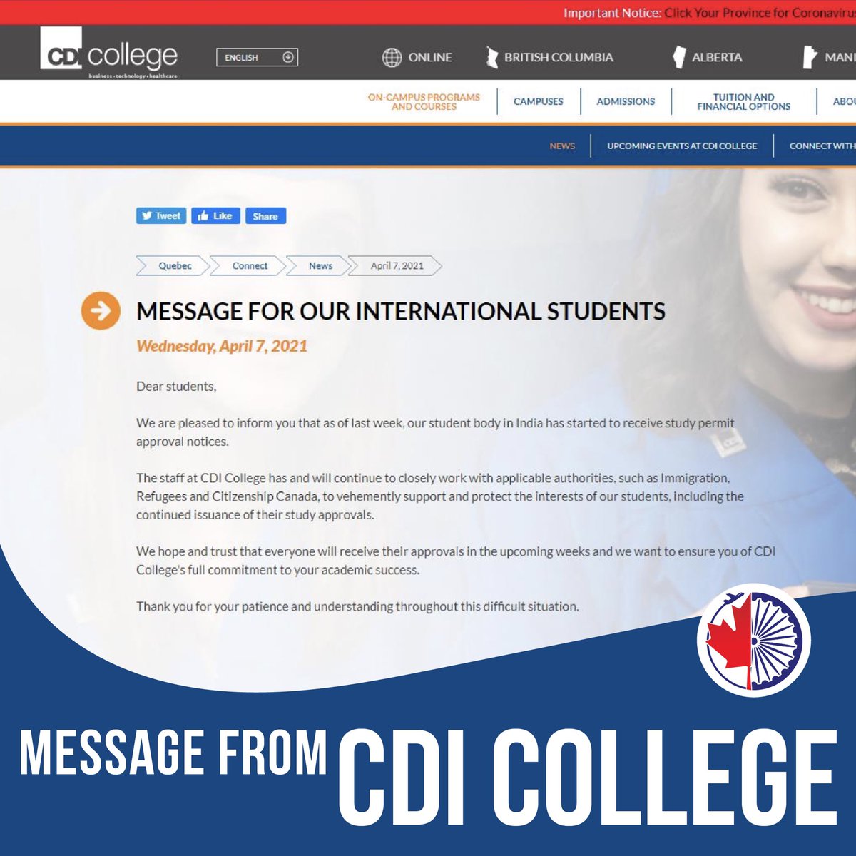 GautamServices's tweet photo. Dear Students, Our Management Team at Gautam Services are working closely with our partners to support the processing of your PPR applications and obtaining your Study Permit. We will continue to update you with more news as we receive them.
#gautamservices #ppr #passportrequest https://t.co/aTHxa6LiAC
