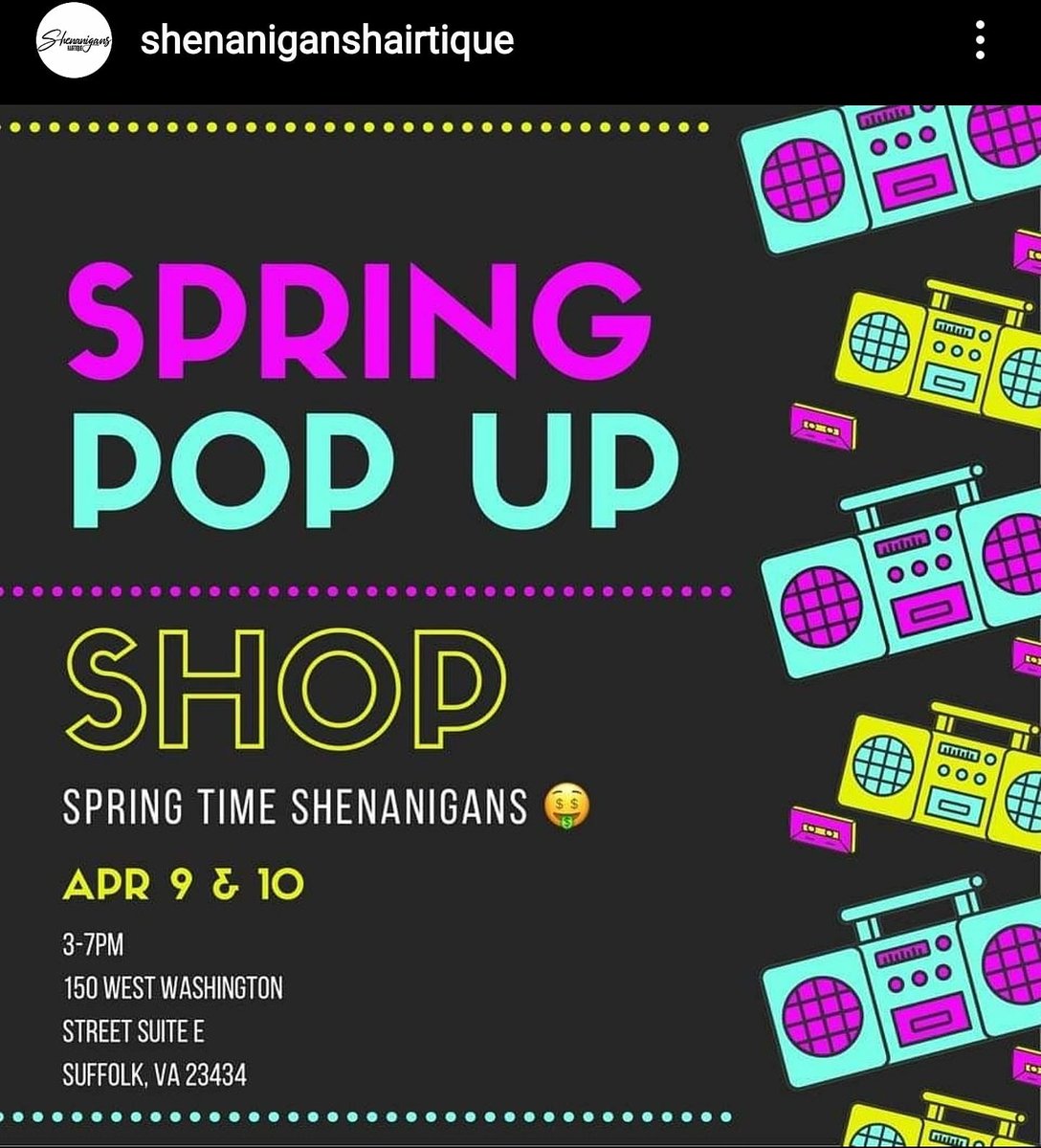 BlackFlourLife's tweet photo. #popup alert! #BlackFlourApparel will be chopping it up with @shenaniganshairtique this coming #Saturday #April 10th! Come and get your attire right for the #summer! #SpringPopUp #Suffolk #VA #Tidewater #757 #hamptonroads #streetwear #BlackFlour #Unbleached #Pure #SelfRising https://t.co/j9tIcfDZqk