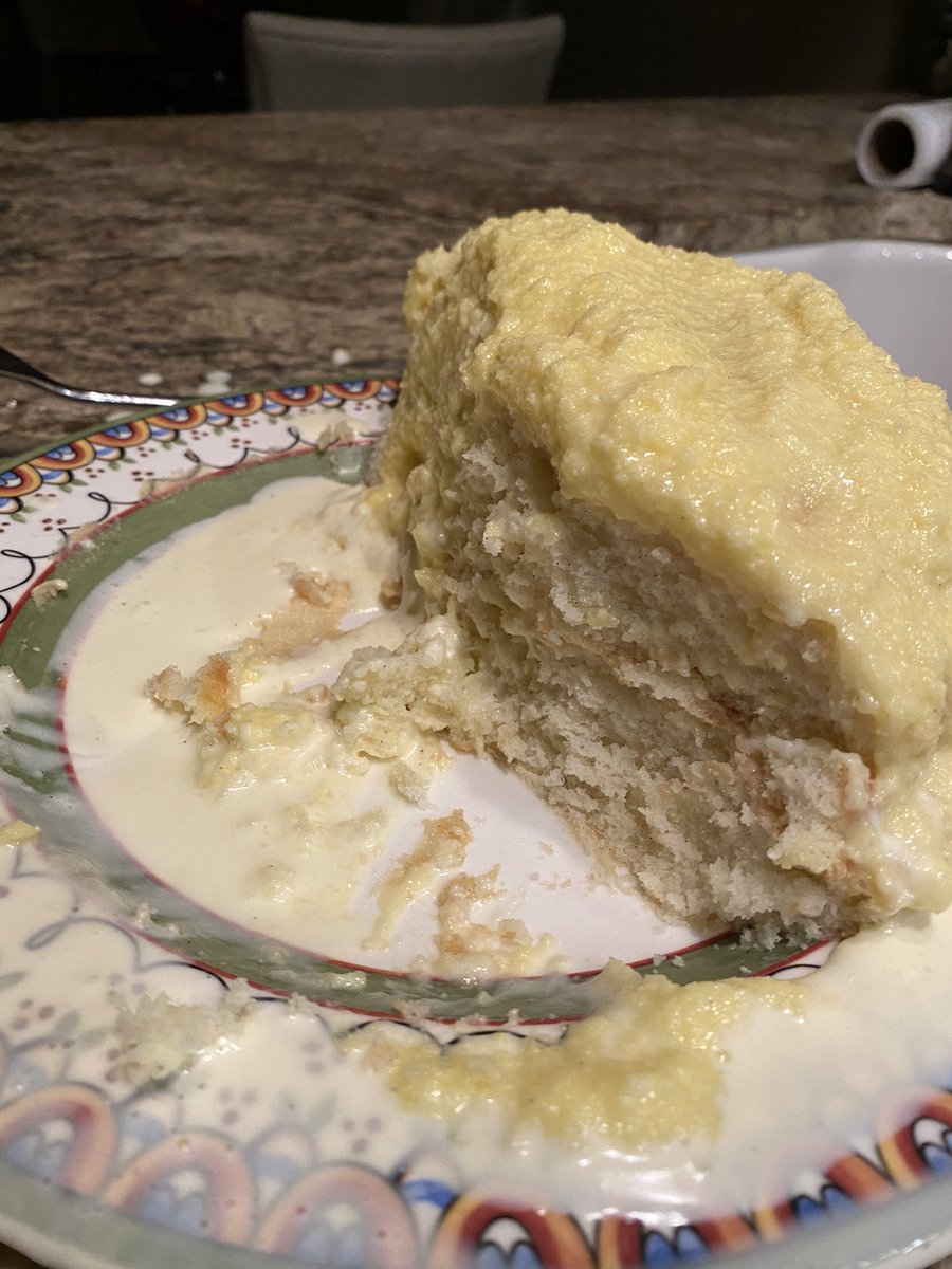 SarahStuckarama's tweet photo. So. Consider this my photographic resume. That coconut cake wasn’t *quite* as simple as you let on, @bflay, but I get points for the resemblance to an omelet. https://t.co/mFUmrOnlBD