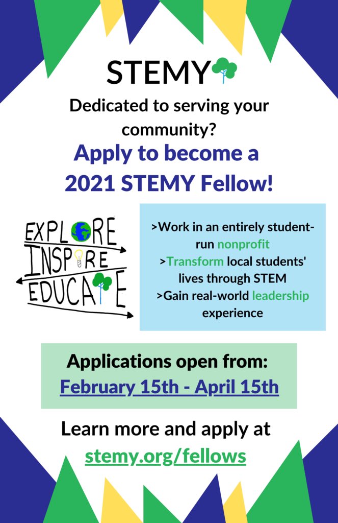 STEMYLou's tweet photo. 1️⃣ WEEK LEFT to apply to our Fellows Program! Apply to join our team at https://t.co/S6JyM3QOnc https://t.co/tk06NpOjFL