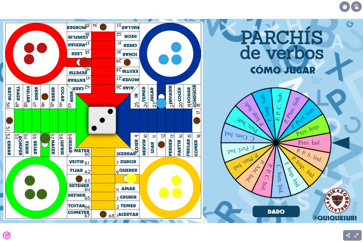 quiquesubi's tweet image. 🧵con los @genially reutilizables de los 10 juegos de #lengua para que el #claustrovirtual los podáis modificar a vuestro gusto:
-Super Mario y el Sintagma Nominal: cutt.ly/DcZFzOJ
-Determinante Invaders: cutt.ly/vcZFV48
-Parchís de verbos: cutt.ly/KcZGW0y