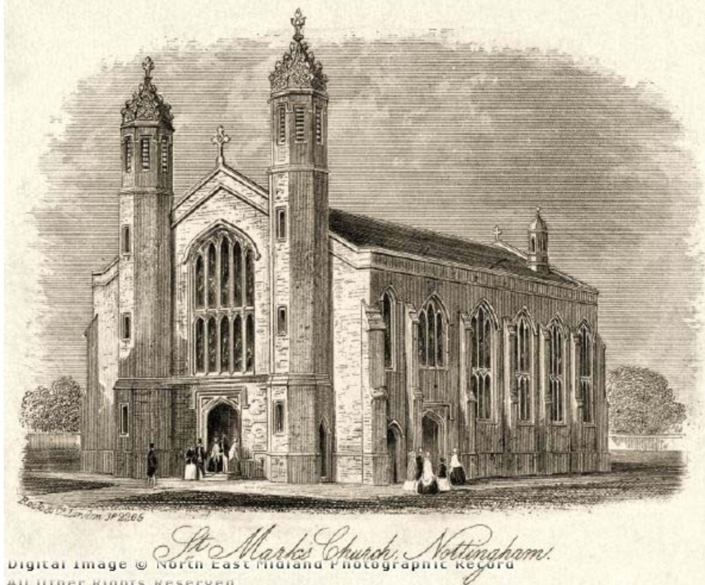 Ive just been on my Lost Churches of Nottingham City Centre Walk. First up was St Mark's Church on Huntingdon Street (formerly Windsor Street). Built in 1856/57, closed in 1939 and demolished in 1957.