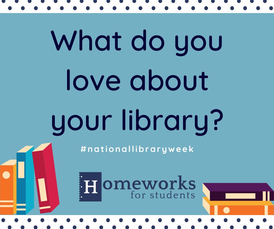 Homeworkstudent's tweet image. It's #NationalLibraryWeek! Here at Homeworks, we are so grateful to the librarians, educators, and institutions that make library learning possible.
