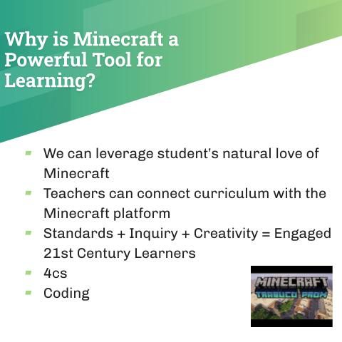 GraniteEdTech's tweet photo. Students and teachers in Granite schools can use Minecraft: Education Edition in the classroom, even on Chromebooks! 

Our latest blog post shows you how to access it and why Minecraft can be such a powerful platform for learning.

https://t.co/Kvc8RONoi3

#GSDEdTech #GSDTeachers https://t.co/TjagCIG24y