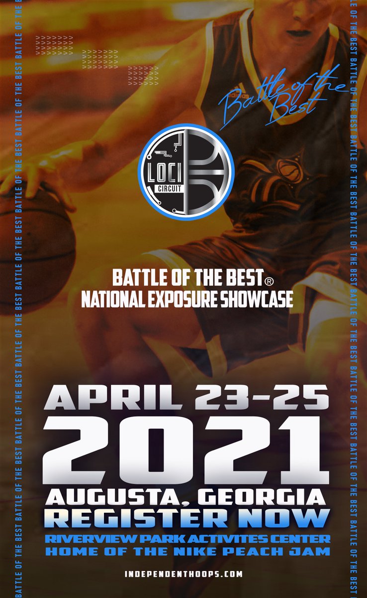 Registration Open for the Battle of the Best National Exposure Showcase! 🏀🏆

📍Augusta , GA
📅 April 23-25

➡️ Scouting Services
➡️ Top Notch Competition
➡️ Live-Streamed Games 
➡️ Event Coverage

Check Out the Details ⬇️ independenthoops.com/loc_event/batt…