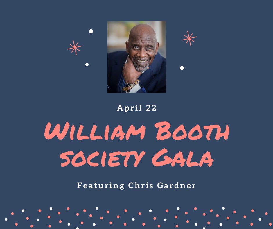 Our 28th annual William Booth Society Gala is just two weeks away!  We can't wait to hear from best selling author and stockbroker Chris Gardner.  Limited in-person seating is available or you can attend virtually.  Register at salarmytulsa.org. #DoingtheMostGood