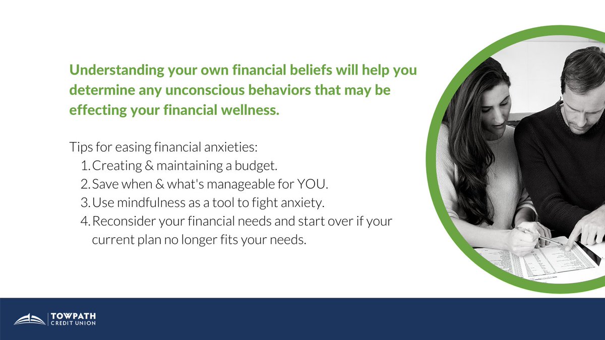 A big part of focusing on your personal wellness is financial wellness. Finances can often have a big impact on our mental health which can be heightened during the current pandemic. There are ways to handle this and achieve mindfulness to ease anxiety! #WeAreTowpathCU