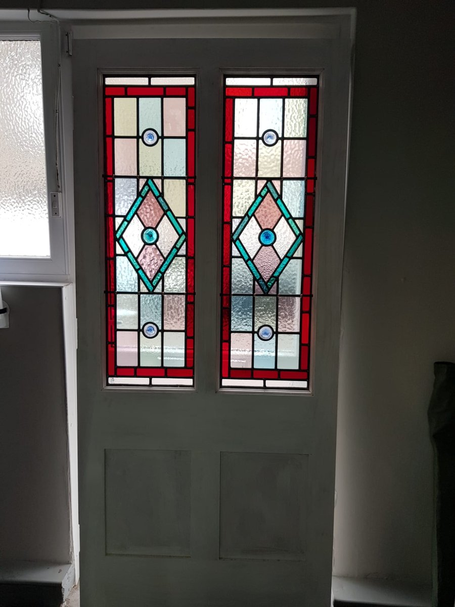 JhStained's tweet photo. Two leaded doors finished this week , one remade and glazed into a new door , https://t.co/Vcr8Zbw7zN