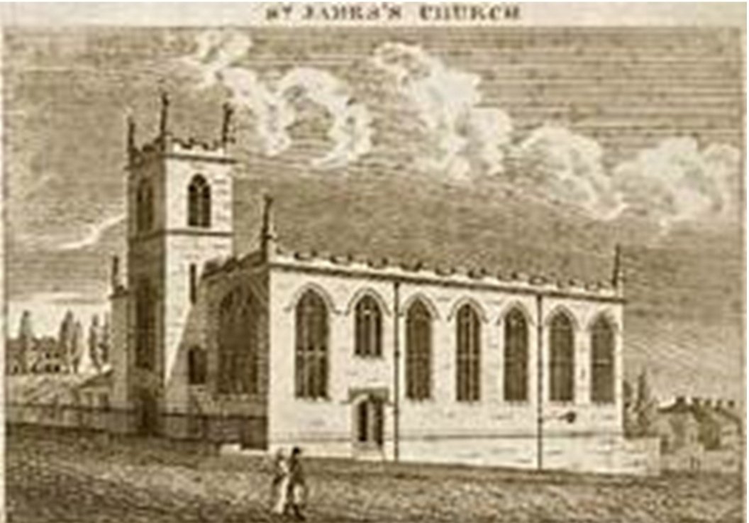 Following St Matthew's, I then went to the first of the new churches in Nottingham, since the dissolution of the monasteries, St James's on Standard Hill. The church was built in 1809 and destroyed in 1935. It was described as plain and ugly.