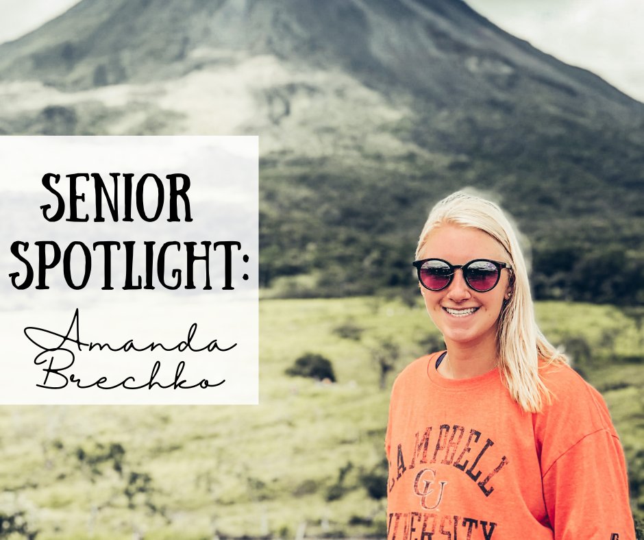 Next up in our Senior Spotlights is Amanda Brechko! Her favorite #CampbellHonors course was botanical medicine, and she is pictured above in from the Arenal Volcano that she visited while studying abroad in Costa Rica.