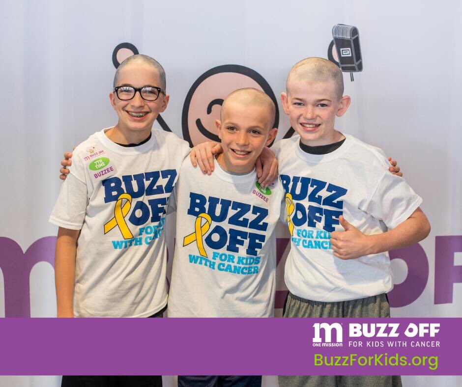 _onemission's tweet photo. Friends that buzz together, look good together! Get the whole gang together and start a team for the One Mission Buzz Off happening on June 13th! Good looks are guaranteed! 😎

https://t.co/R1kAcWM2DJ 

#SociallyDistancedOfCourse #WhateverItTakes https://t.co/2jHGC3VPYy
