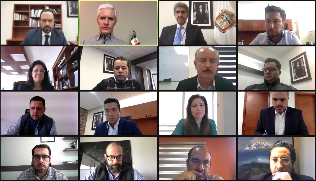 En reunión para dar seguimiento al #Covid_19mx en el #Edoméx.
